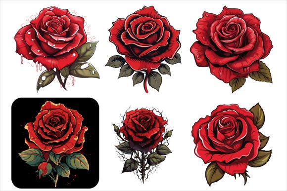Download Watercolor Red Rose Floral Bouquet - Watercolor Collection