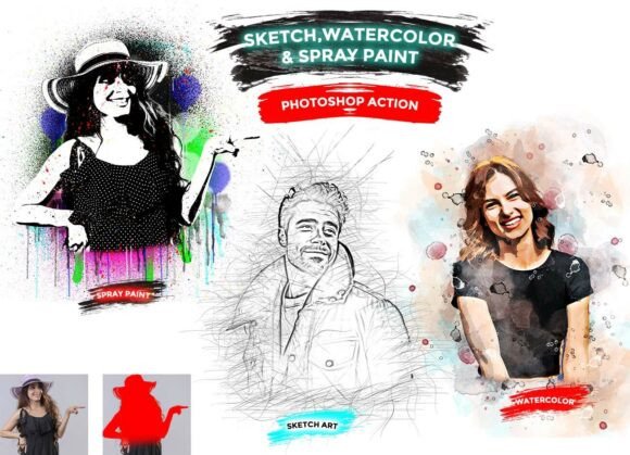 Download Sketch, Watercolor &amp; Spray Paint - Watercolor Collection