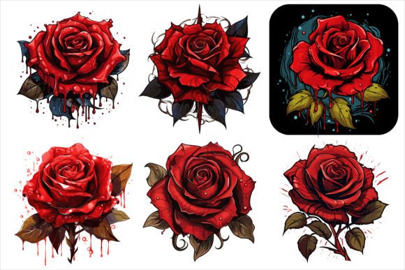 Download Watercolor Red Rose Floral Bouquet - Watercolor Collection