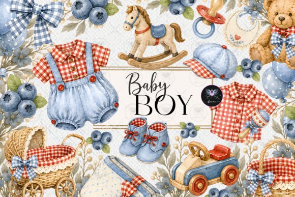 Download Baby Boy Berry Clipart Watercolor - Watercolor Collection