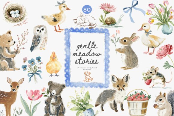 Download Watercolor Spring Nursery Clipart Set - Watercolor Collection
