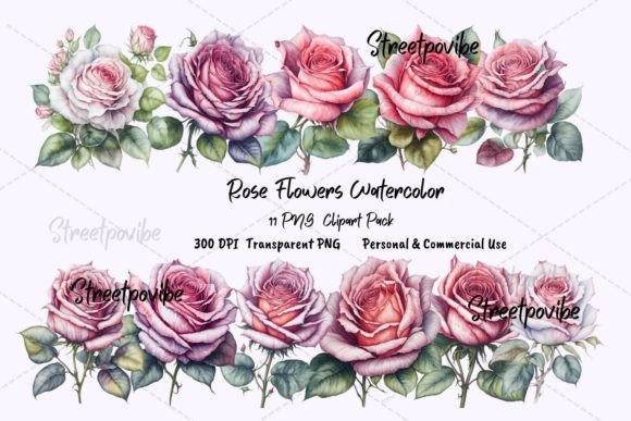 Download Flower Rose Sketch Watercolor Clipart - Watercolor Collection