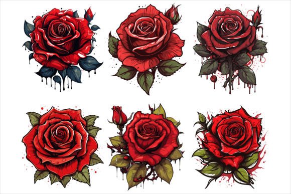 Download Watercolor Red Rose Floral Bouquet - Watercolor Collection