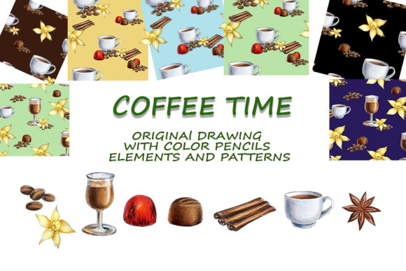 Download Coffee Time 2 Drawing Watercolor Pencils - Watercolor Collection