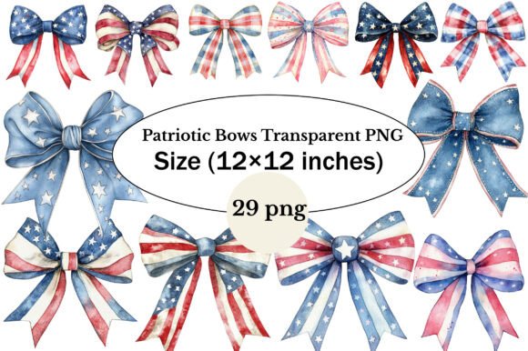 Download Patriotic Bows Transparent PNG - Transparent png Collection