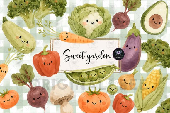 Download Cute Garden Clipart Watercolor - Watercolor Collection