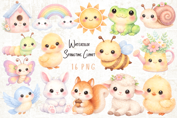 Download Watercolor Springtime Clipart PNG - Watercolor Collection