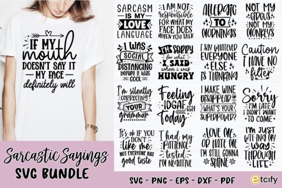 Download Sarcastic Sayings SVG Bundle - Saying Collection