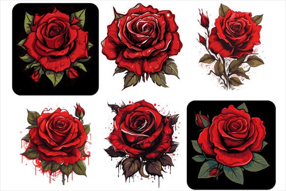 Download Watercolor Red Rose Floral Bouquet - Watercolor Collection