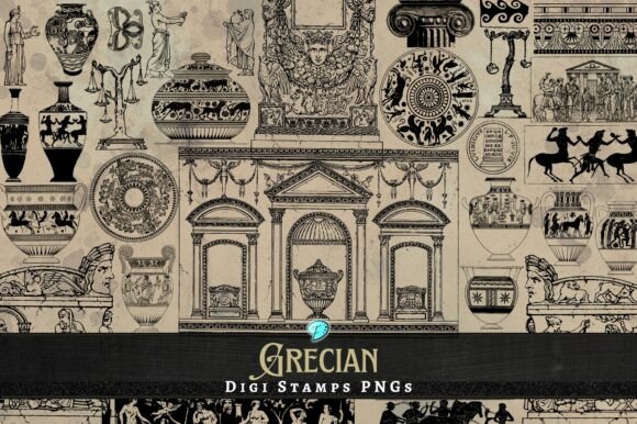 Download Grecian Digi Stamps Transparent PNG - Transparent png Collection