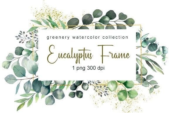 Download Eucalyptus Watercolor Clipart. Png - Watercolor Collection