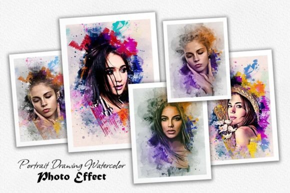 Download Portrait Drawing Watercolor Effect - Watercolor Collection